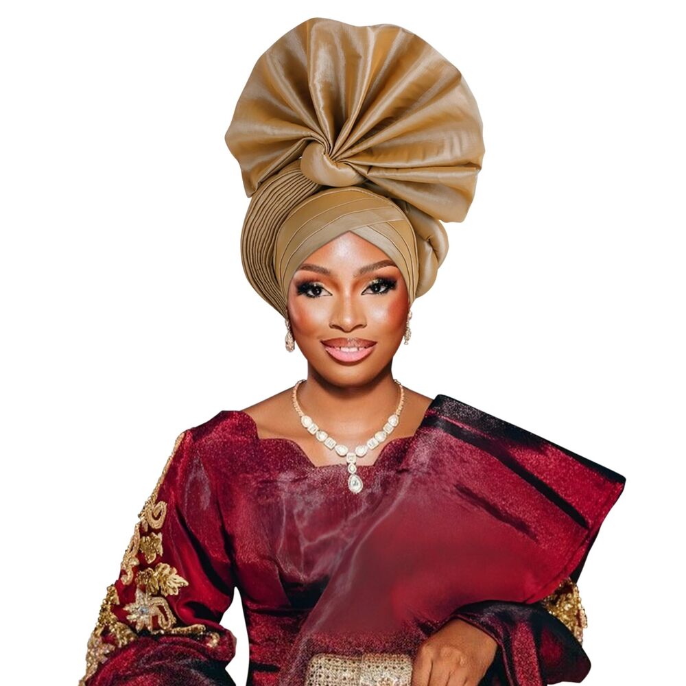 6603 African Headpiece Nigerian Headwear,auto gele Nigerian